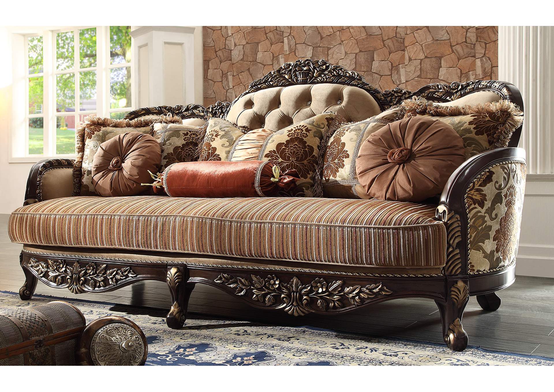 Brown Cherry Sofa,Homey Design