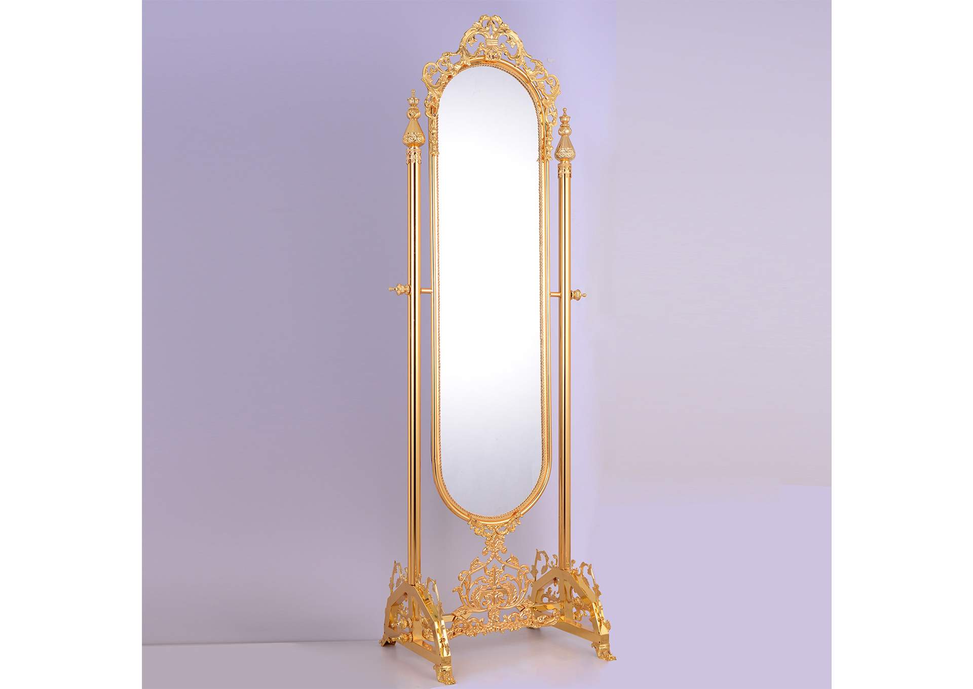 Golden Brass Floor Mirror,Homey Design
