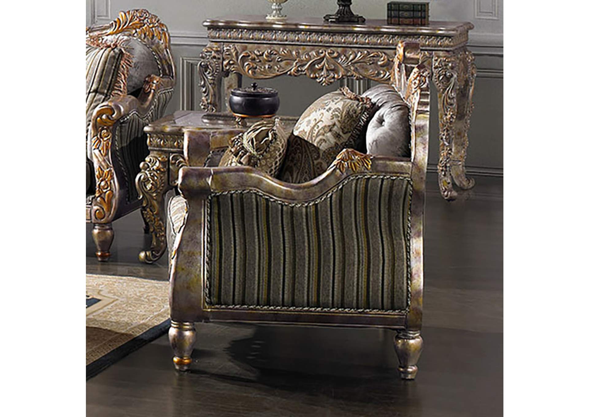 Metallic Gold / Silver Arm Chair,Homey Design