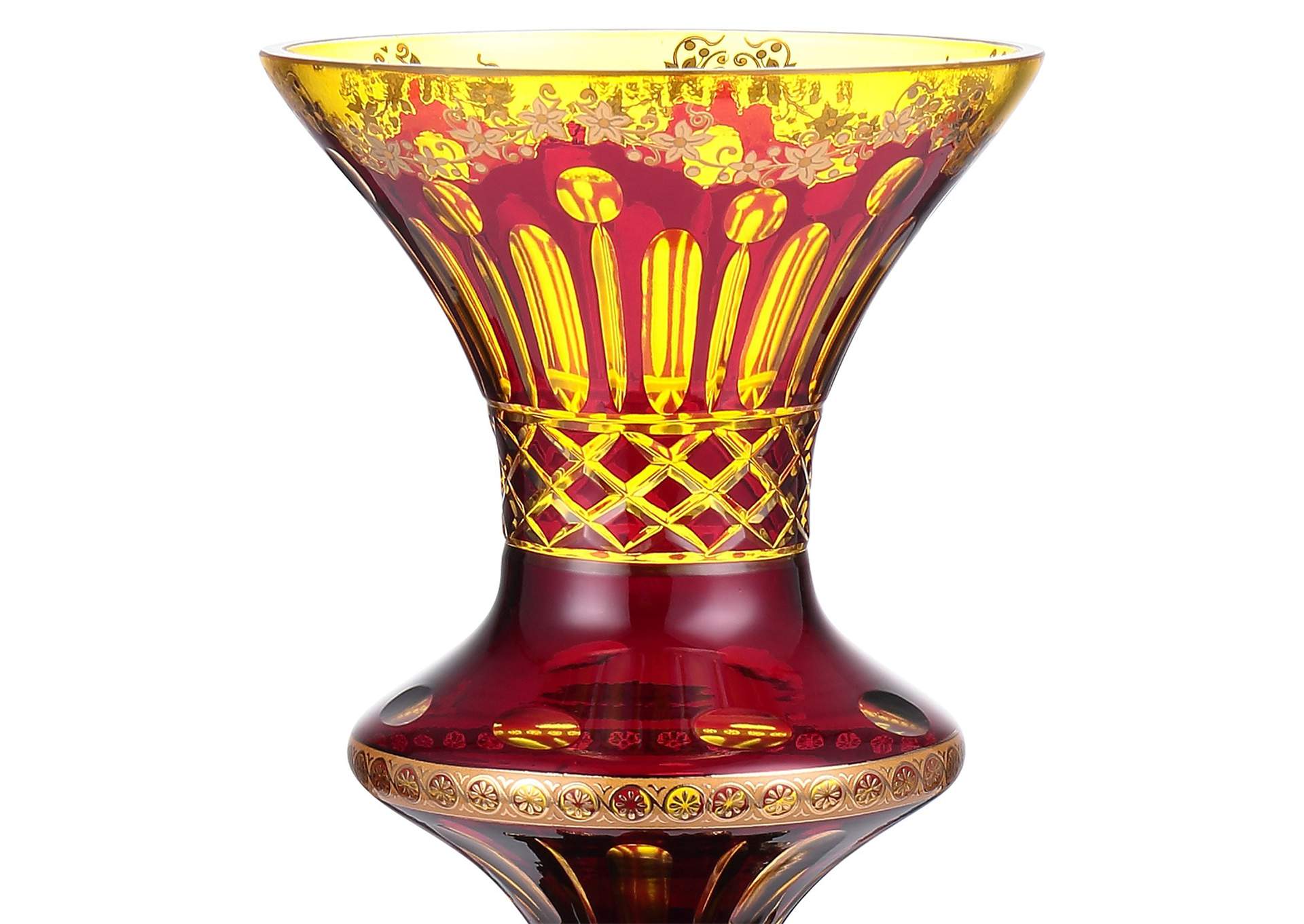 Bronze - Amber &Amp; Ruby Red-Gold Candleholder,Homey Design