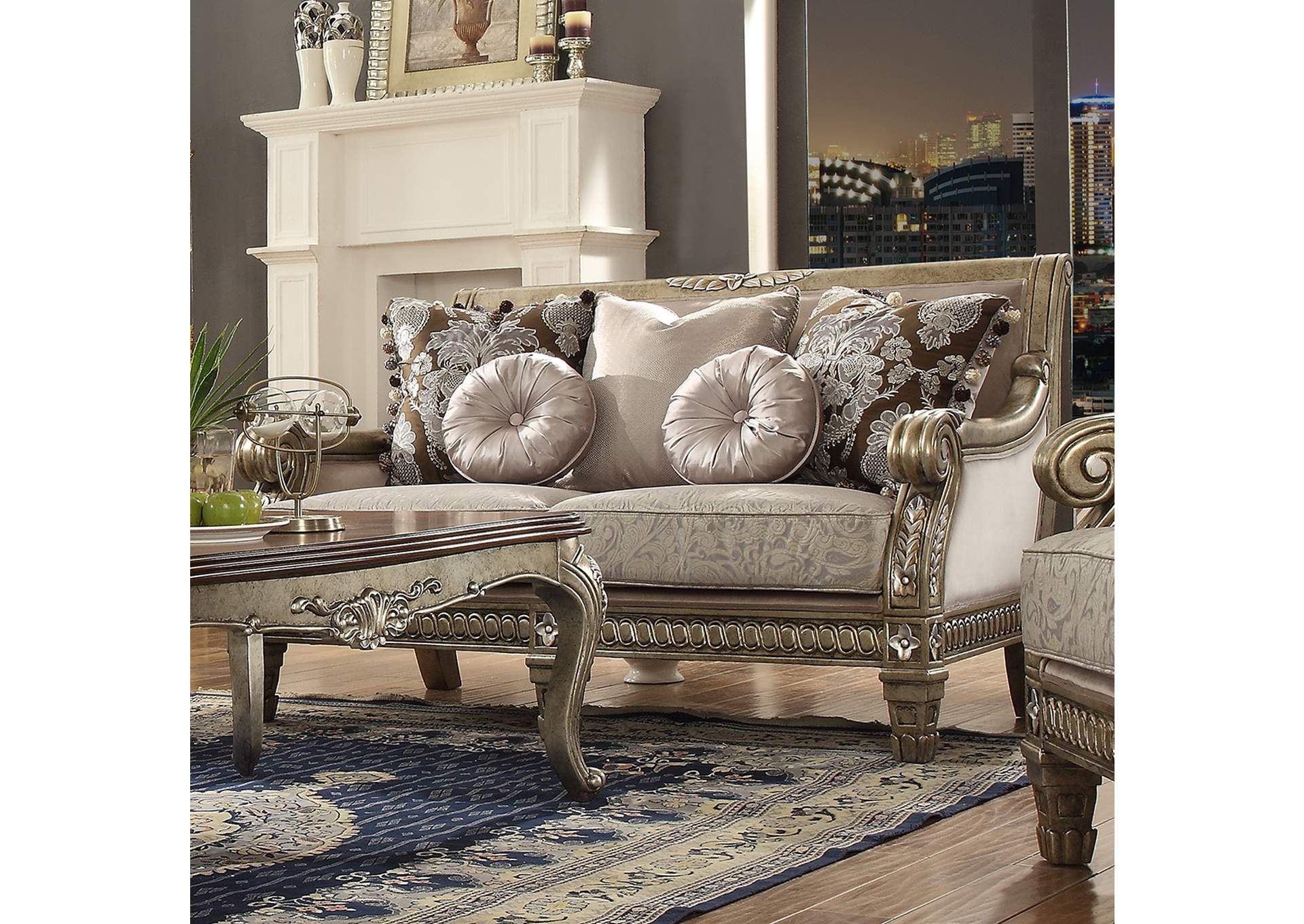 Golden Nutmeg Loveseat,Homey Design