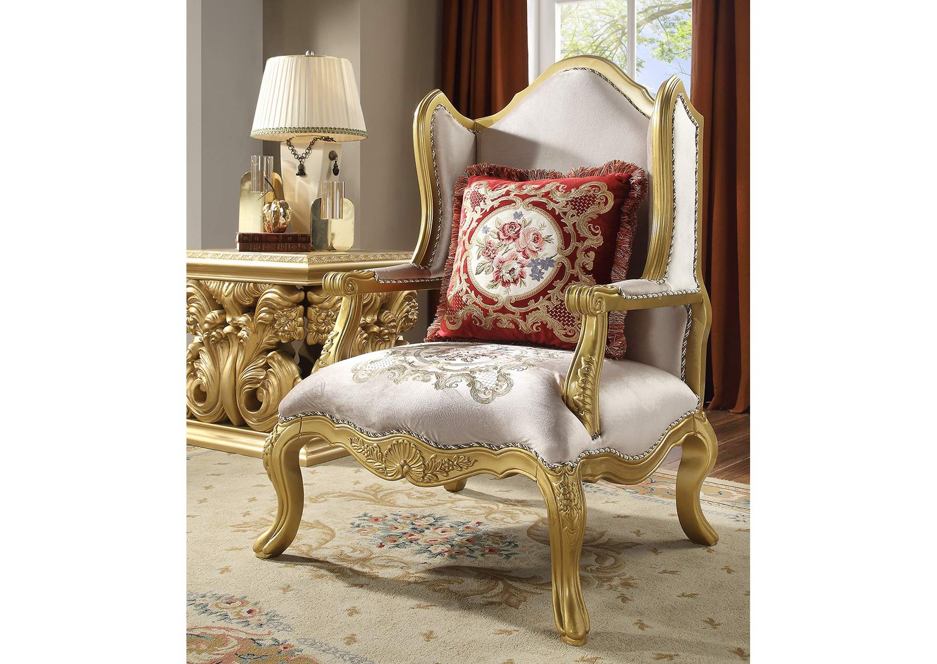 Metallic Bright Gold HD-31 Chair,Homey Design