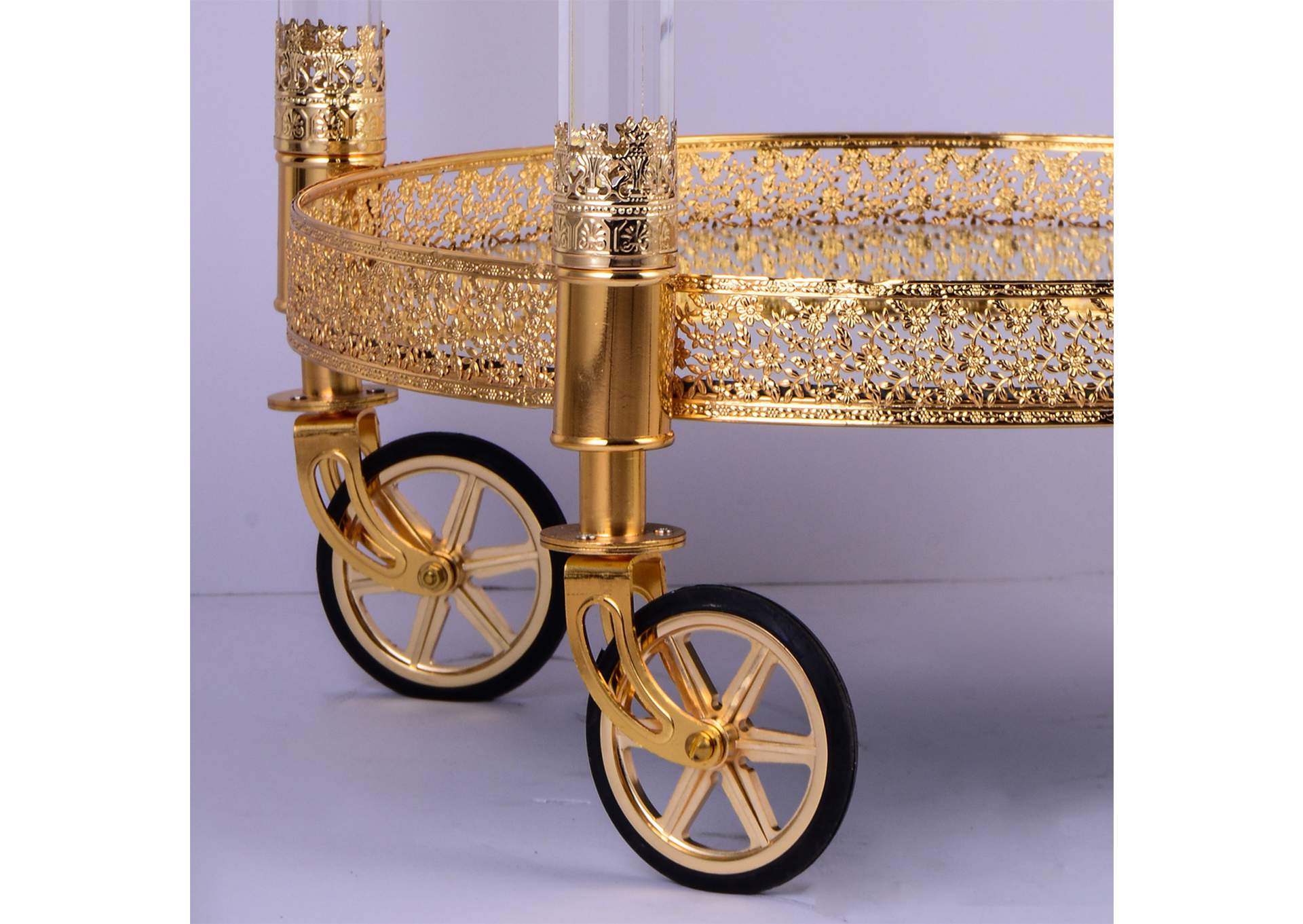 Golden Brass Bar Cart,Homey Design