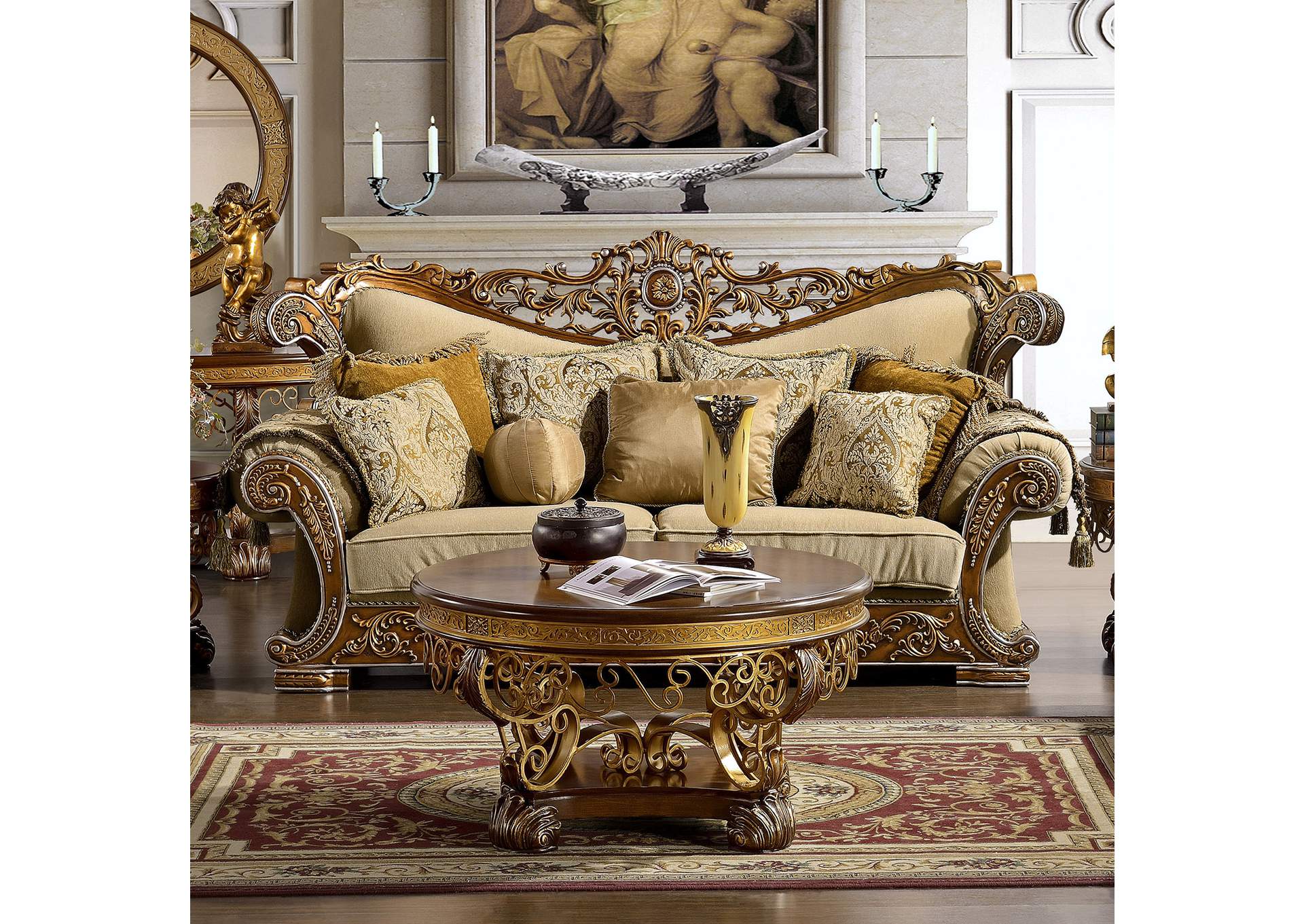 Medium Golden Tan Sofa,Homey Design