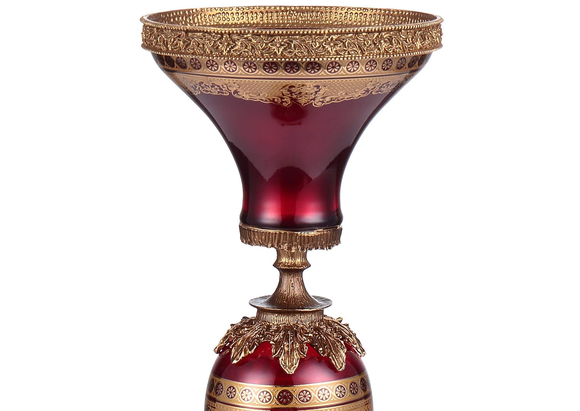 Bronze, Ruby Red, Gold Candleholder,Homey Design