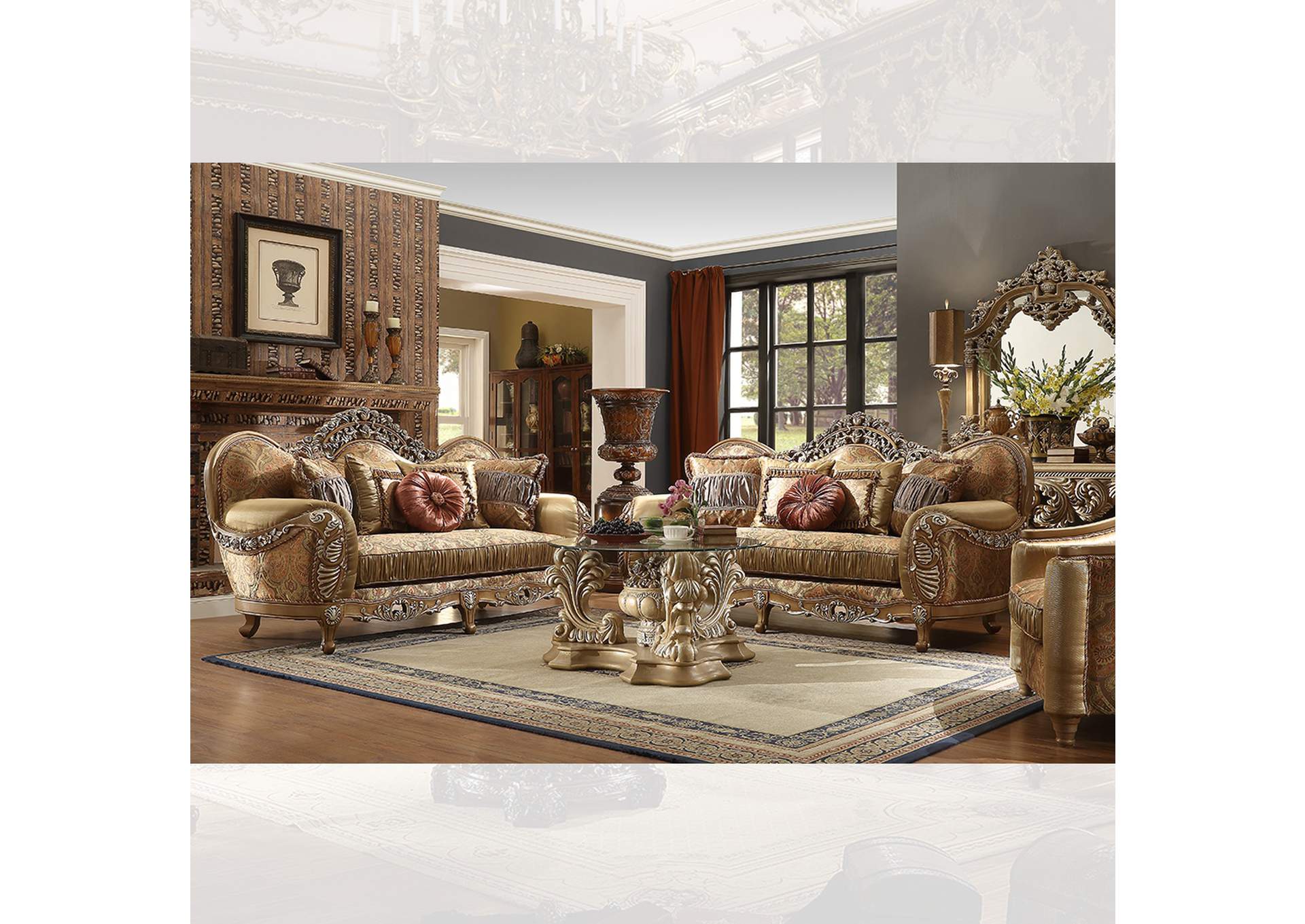 Light Maple 3 Piece Sofa Set,Homey Design