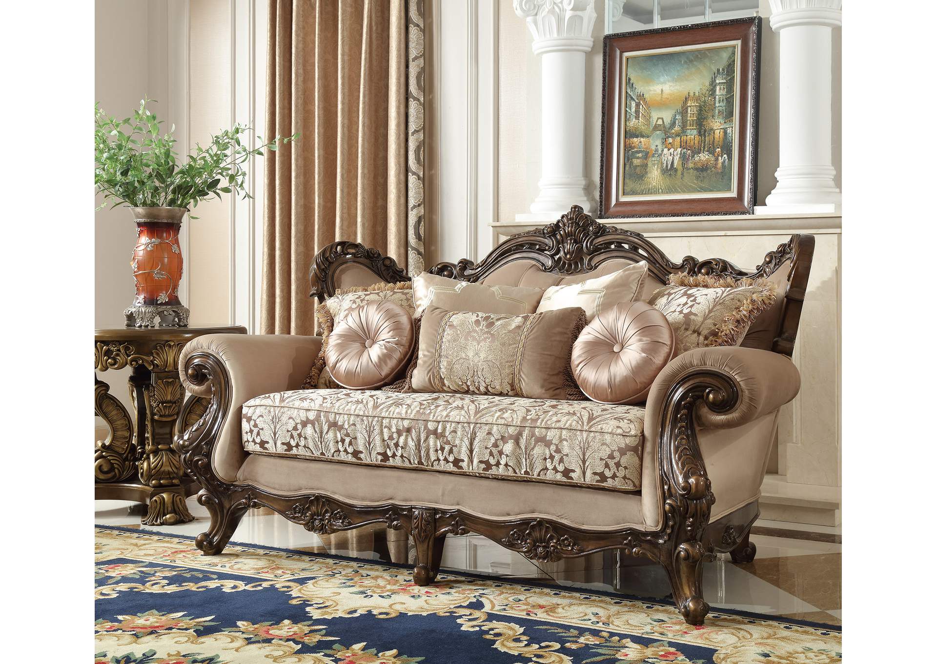 Perfect Brown 3 Piece Sofa Set,Homey Design