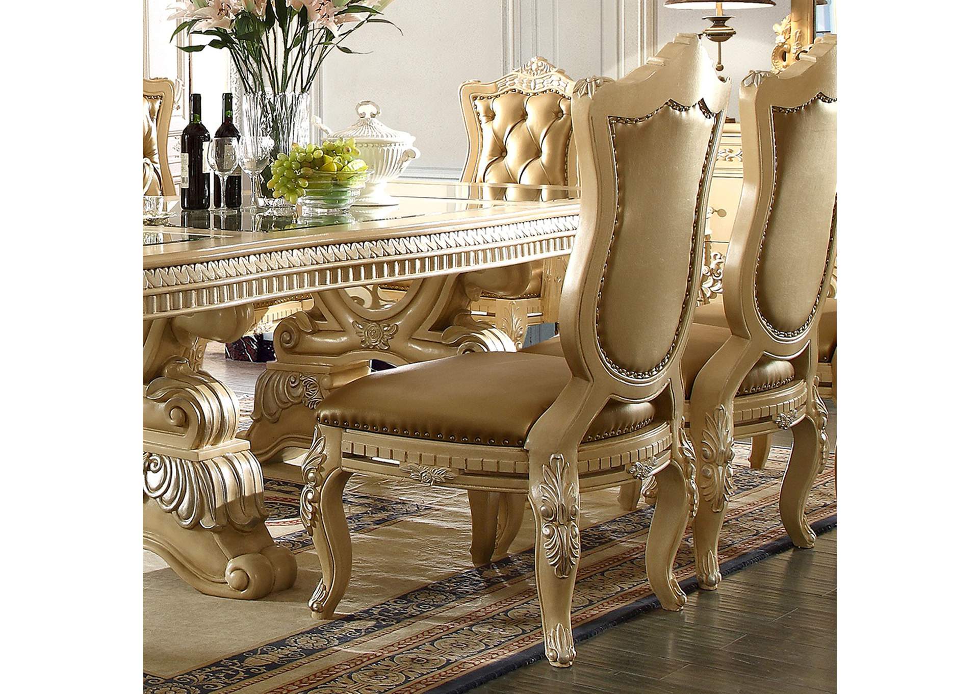 fancy gold chairs