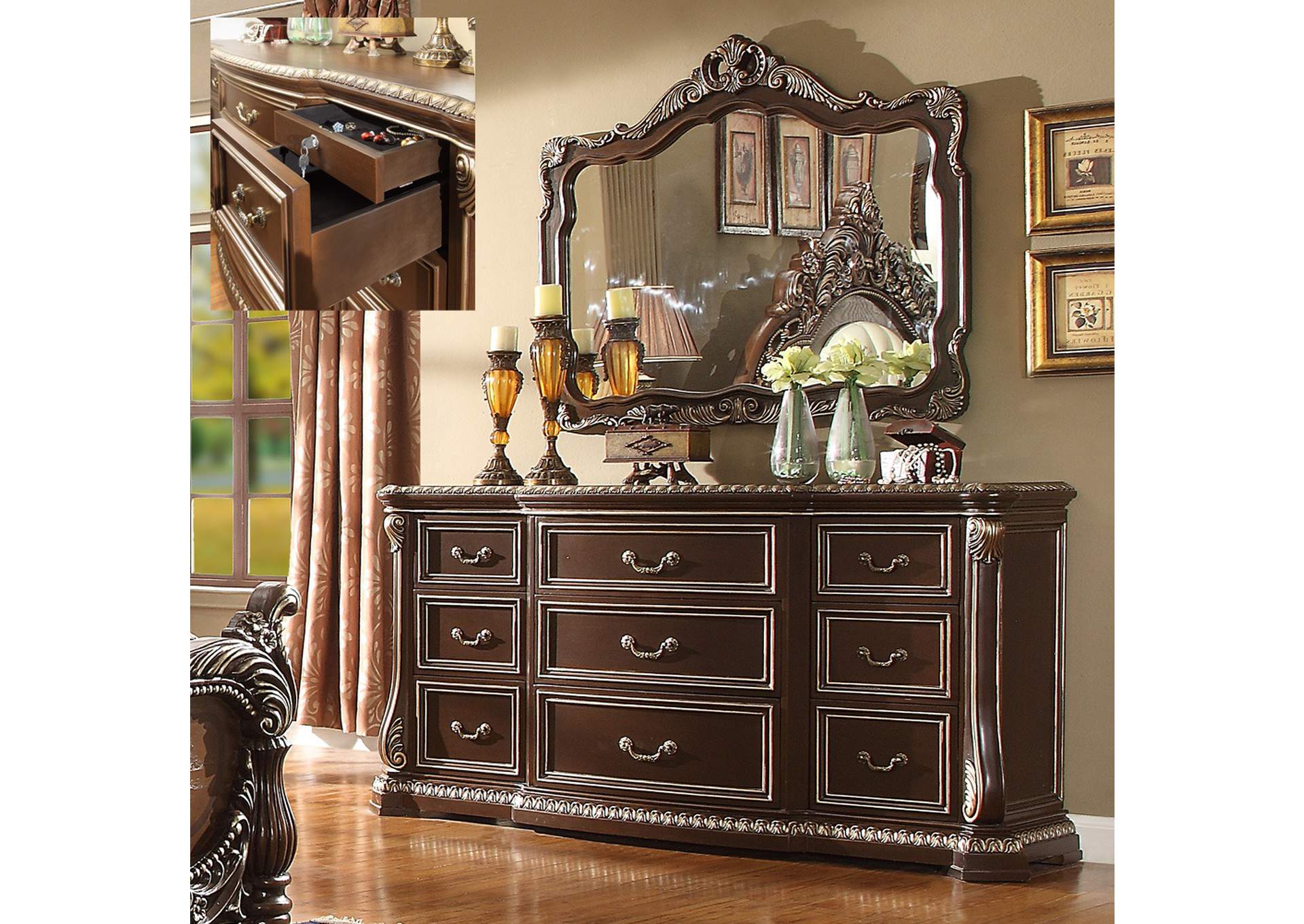 5 Piece California King Bedroom Set,Homey Design