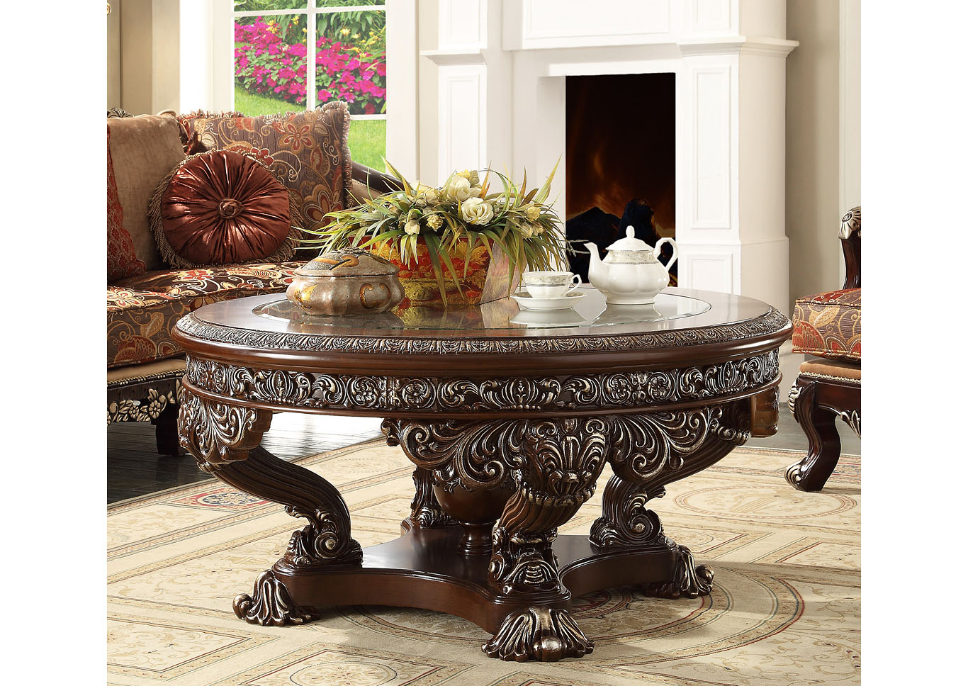Metallic Silver Coffee Table,Homey Design
