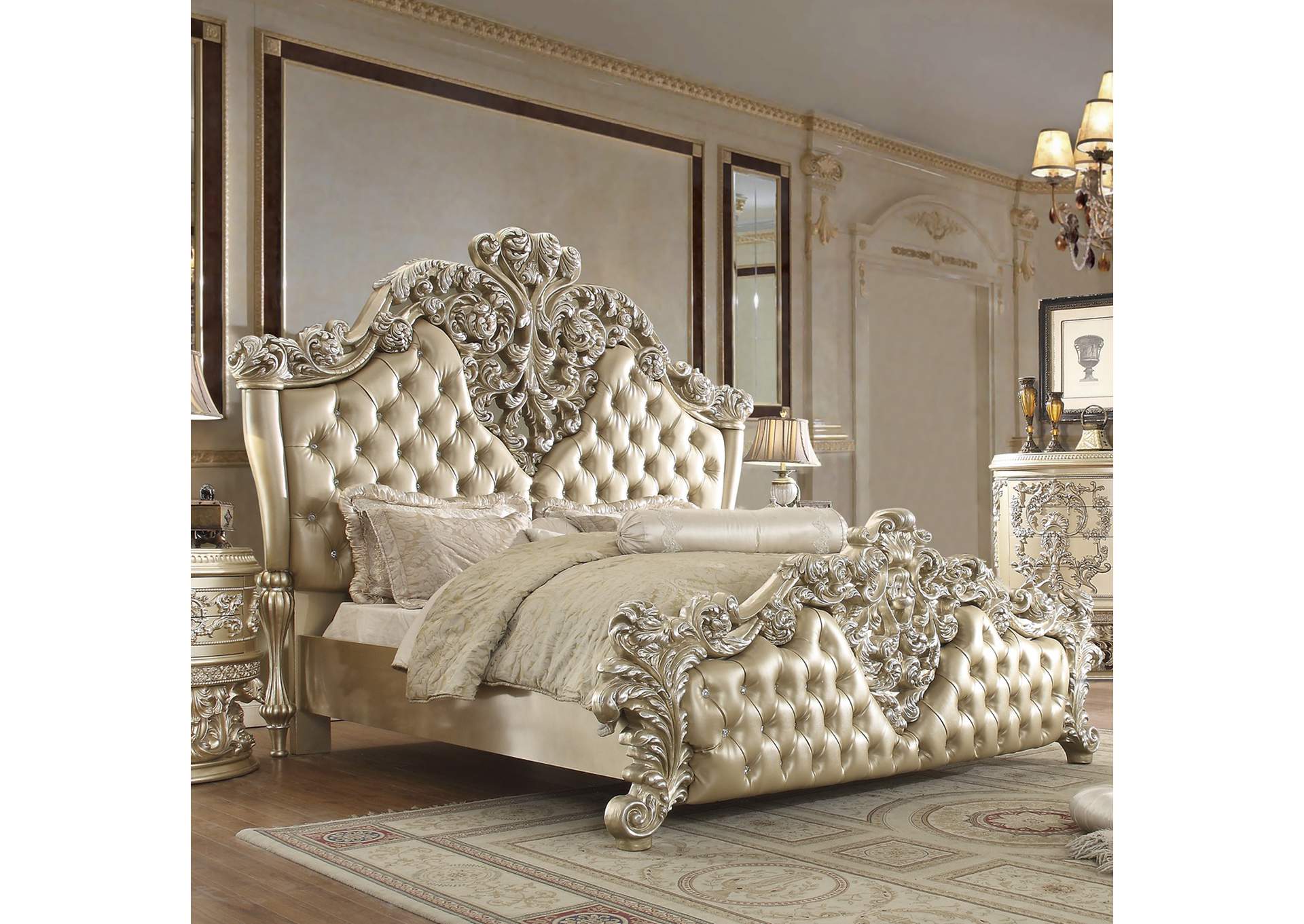 Belle Silver California King Bed,Homey Design