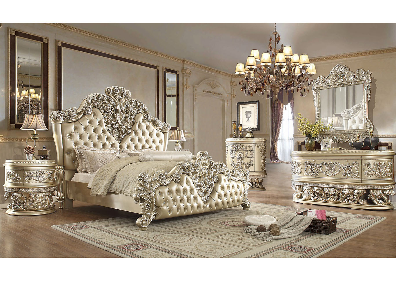 Belle Silver End Table,Homey Design