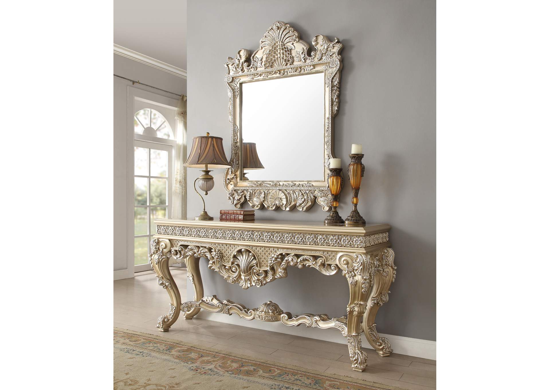 Belle Silver Console Table,Homey Design