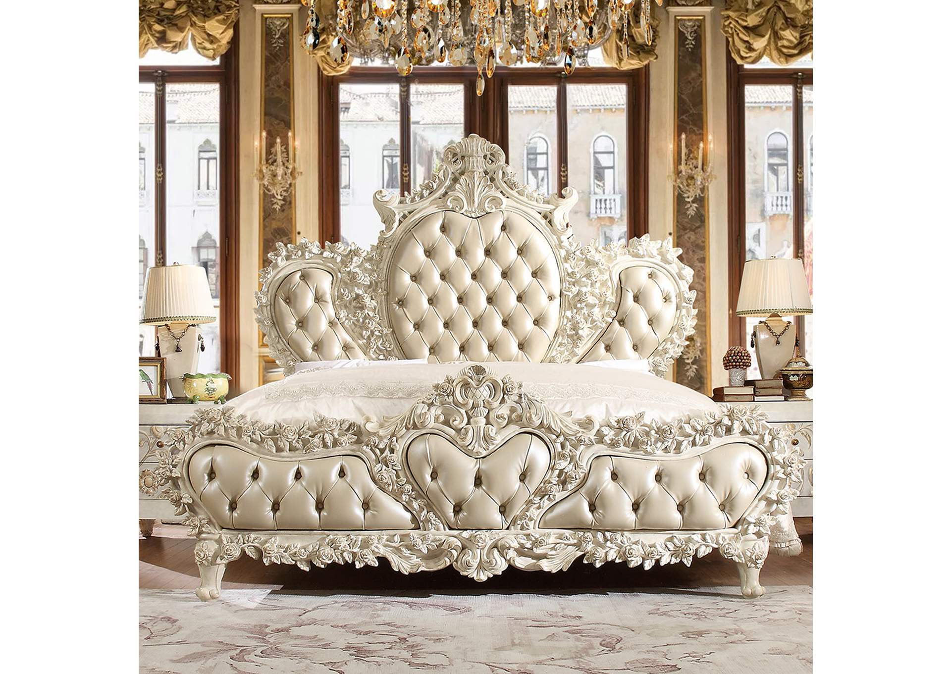 Plantation Cove White 5 Piece Bedroom Set,Homey Design