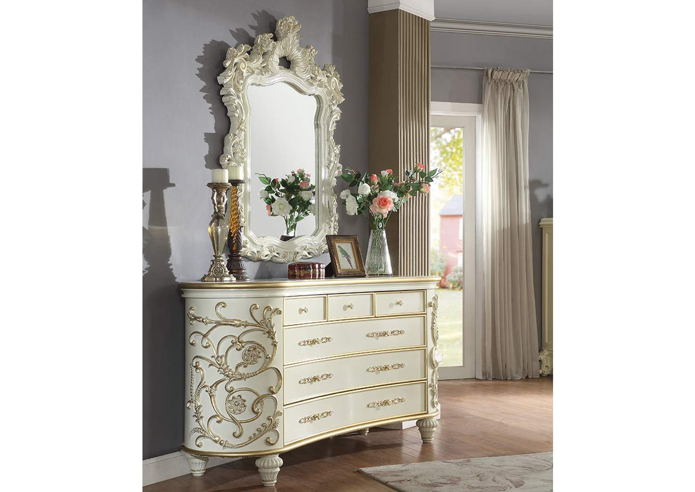 4 Piece Eastern King Bedroom Set,Homey Design