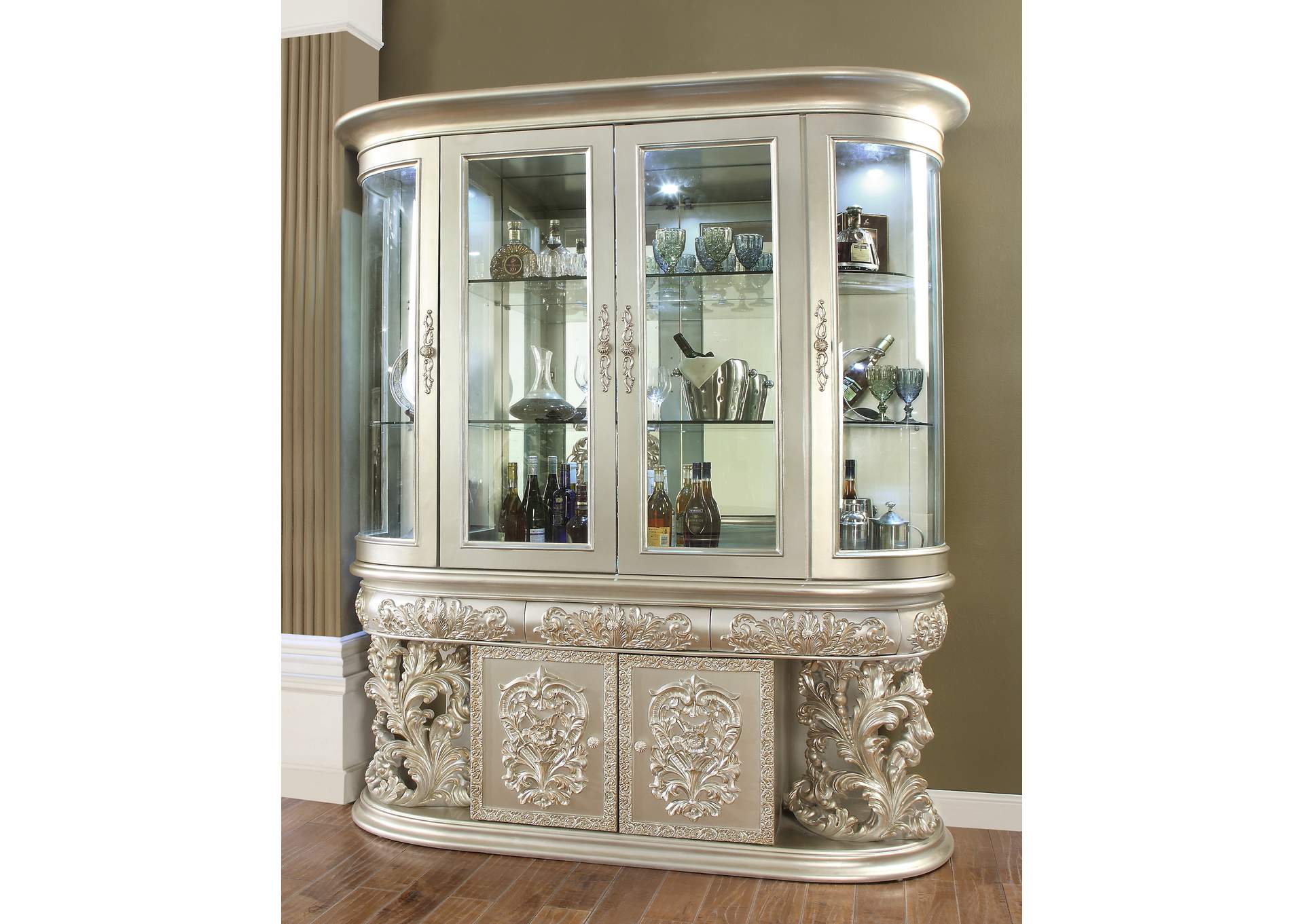 Metallic Silver Dresser,Homey Design