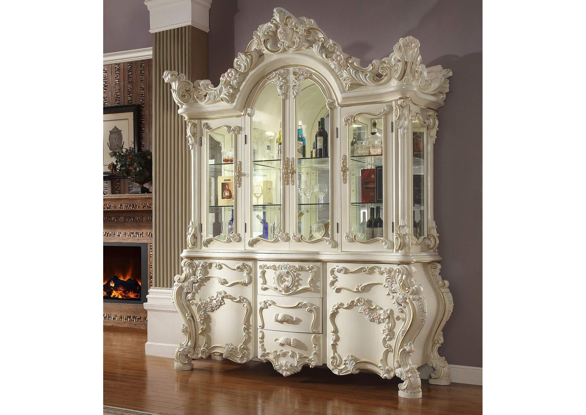 White Gloss China Cabinet,Homey Design