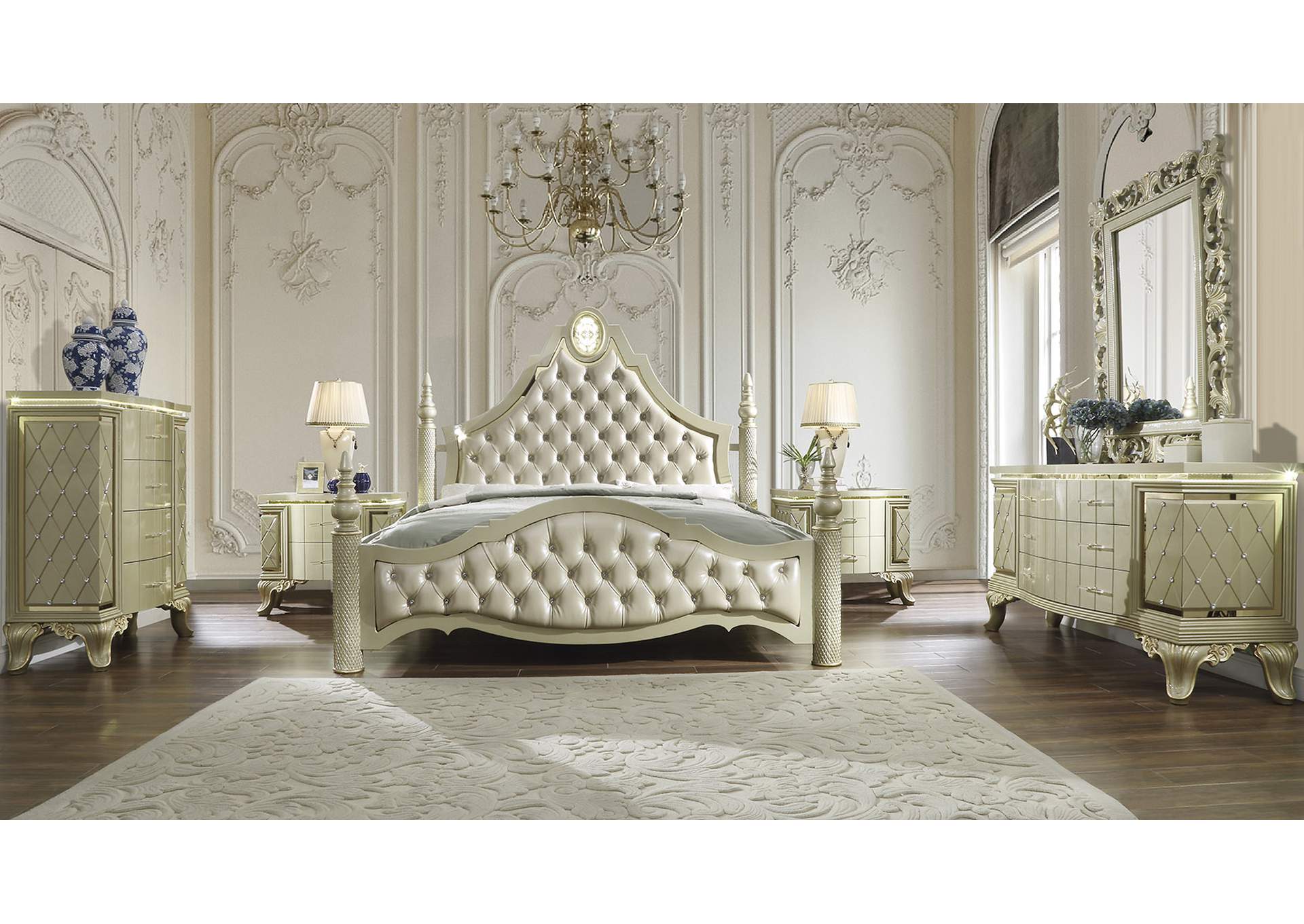 5 Piece California King Bedroom Set,Homey Design