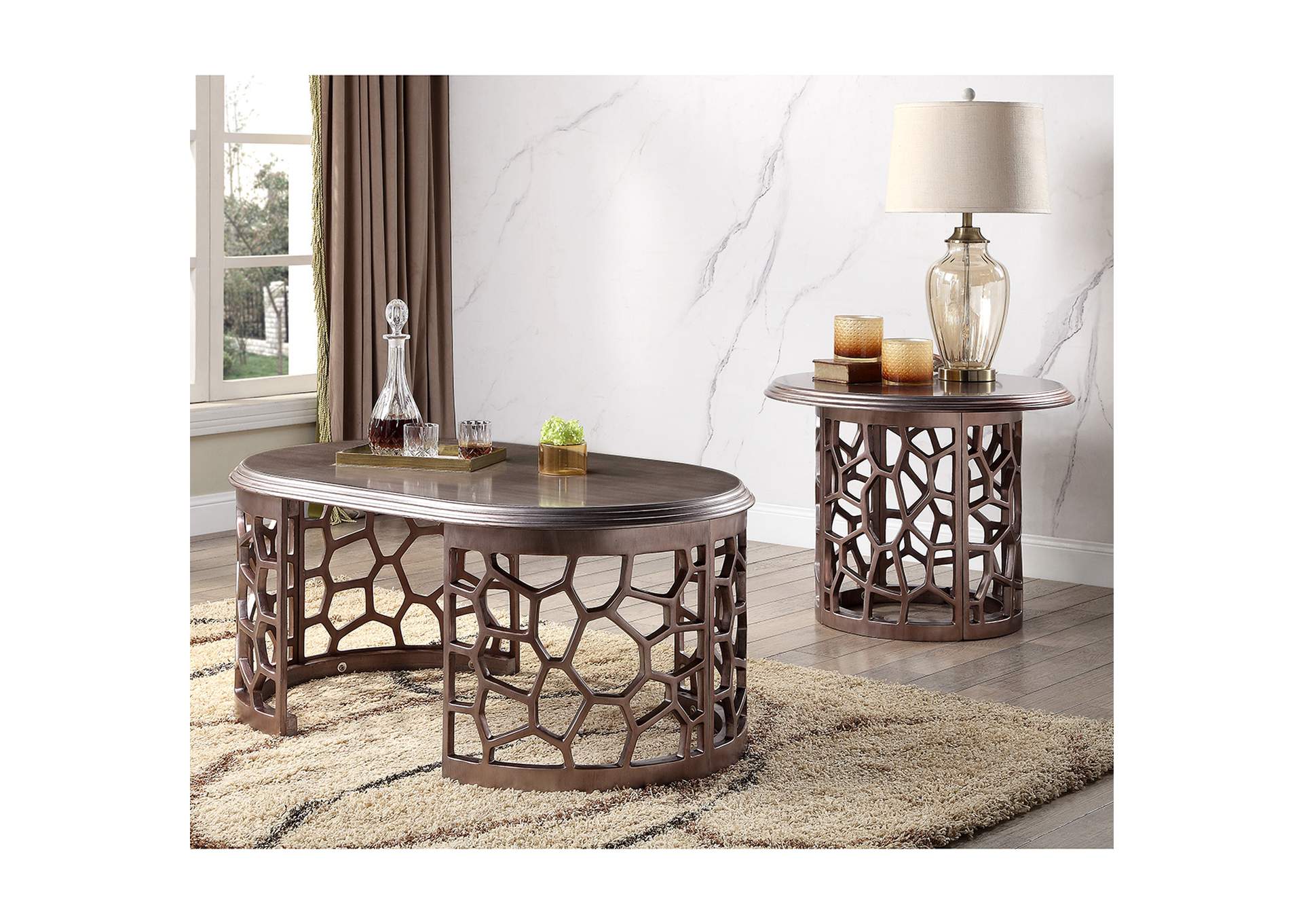 HD-8912D - 3Pc Coffee Table Set,Homey Design