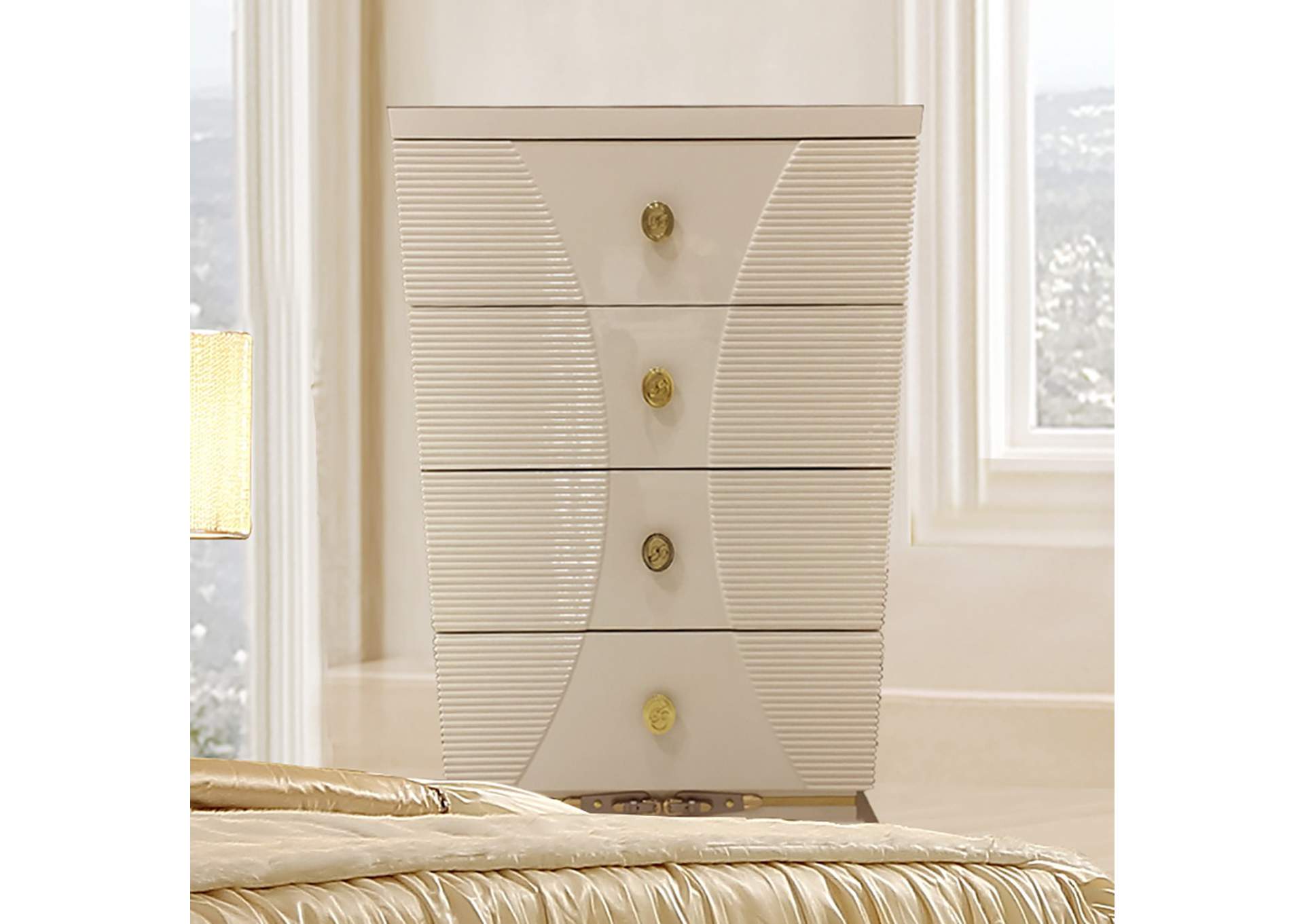 White Gloss Chest,Homey Design
