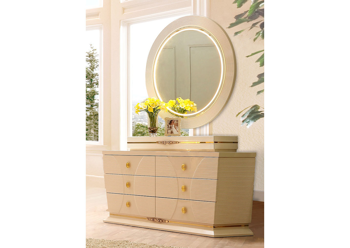 White Gloss Dresser,Homey Design