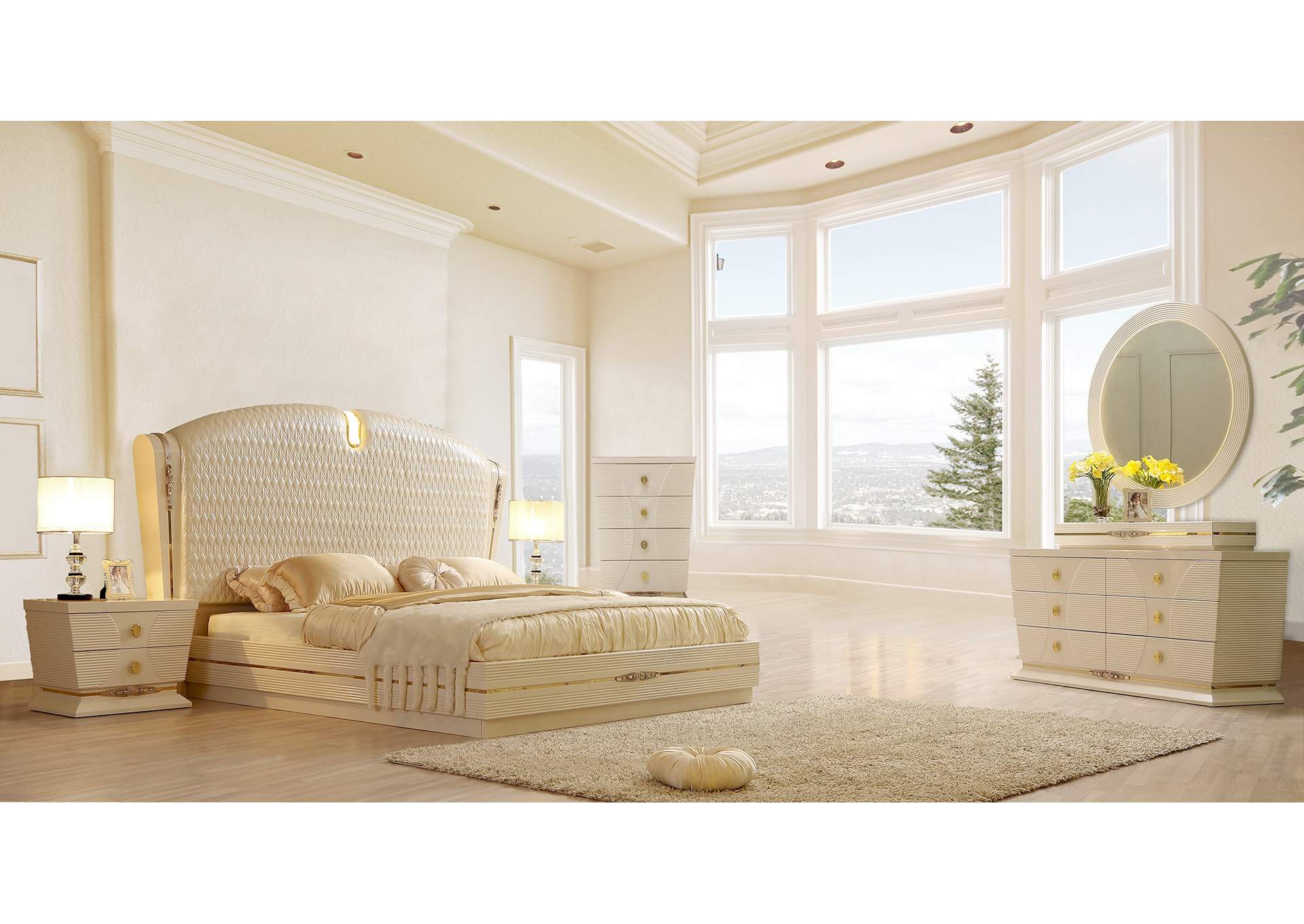 5 Piece California King Bedroom Set,Homey Design