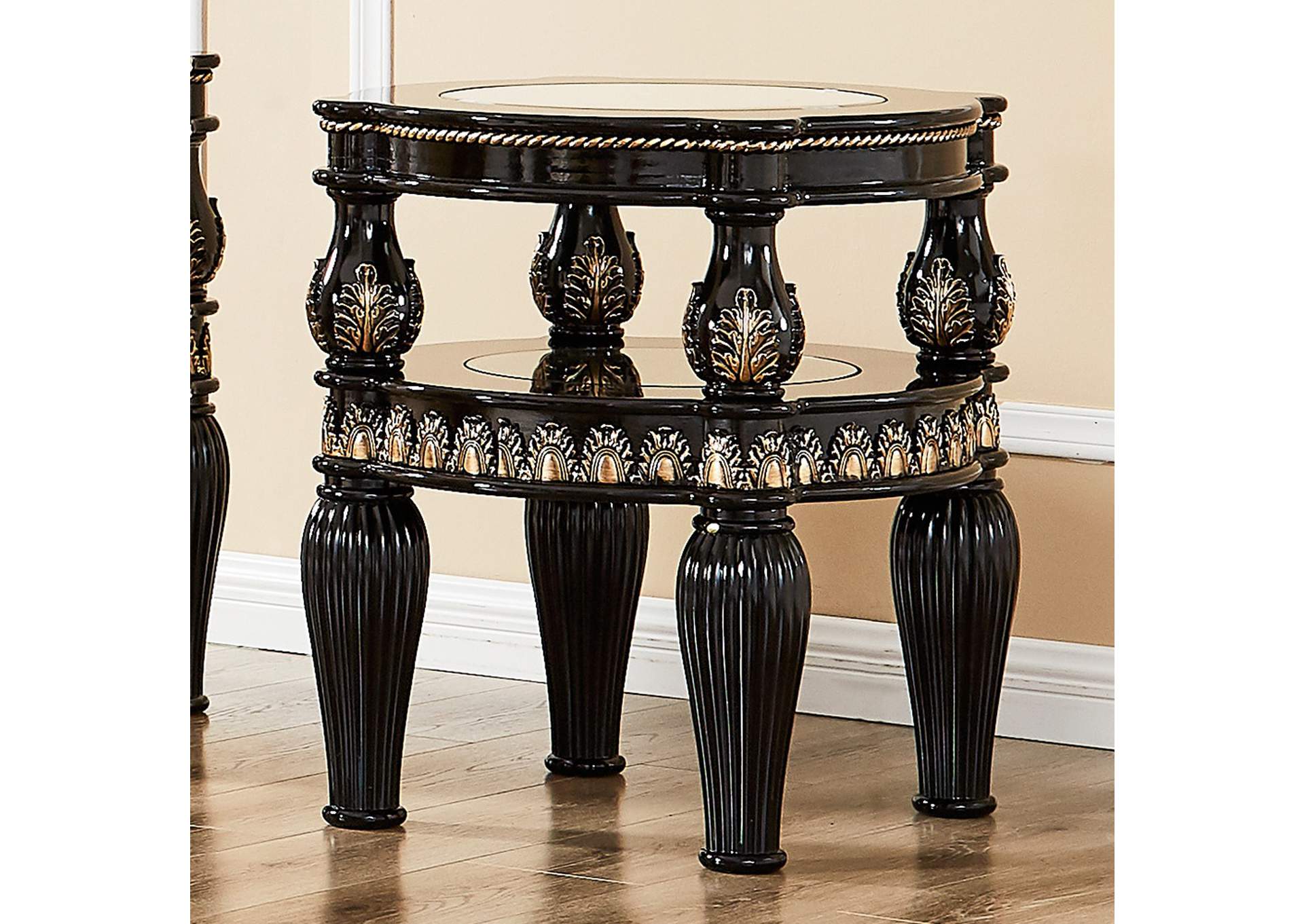 SmallBlack King Enamel &Amp; Silver 3 Piece Coffee Table Set,Homey Design