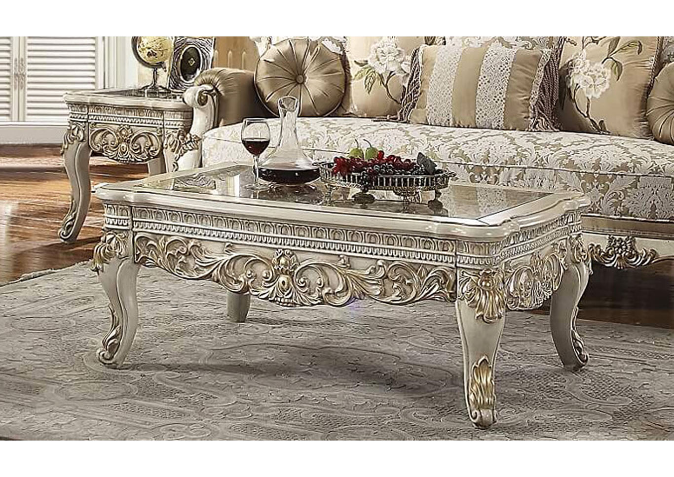 Plantation Cove White End Table,Homey Design