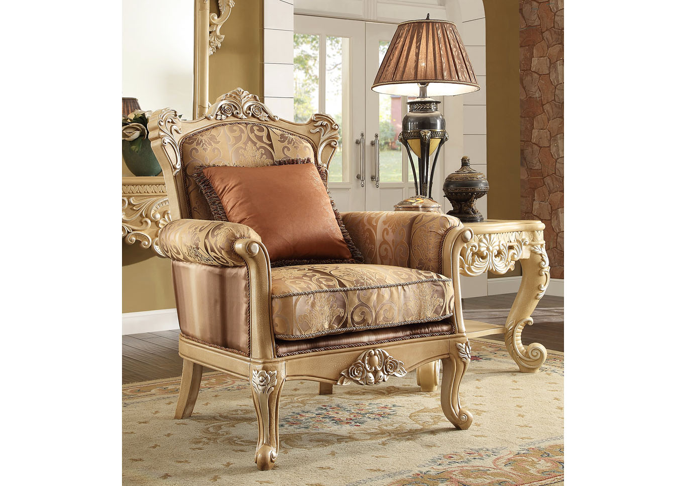 Gold Arm Chair,Homey Design