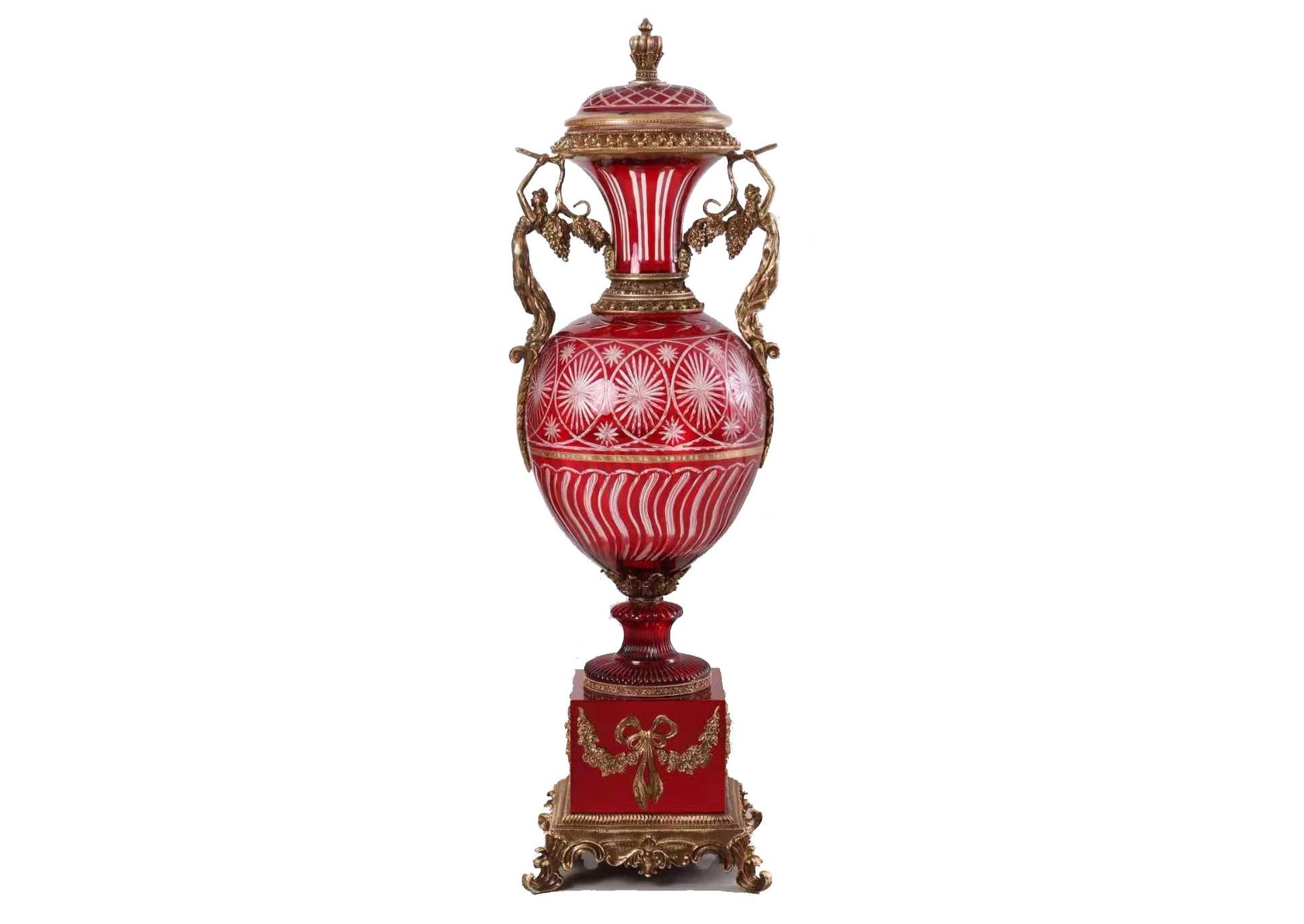 HD-180083 - Ruby Palace Vase,Homey Design