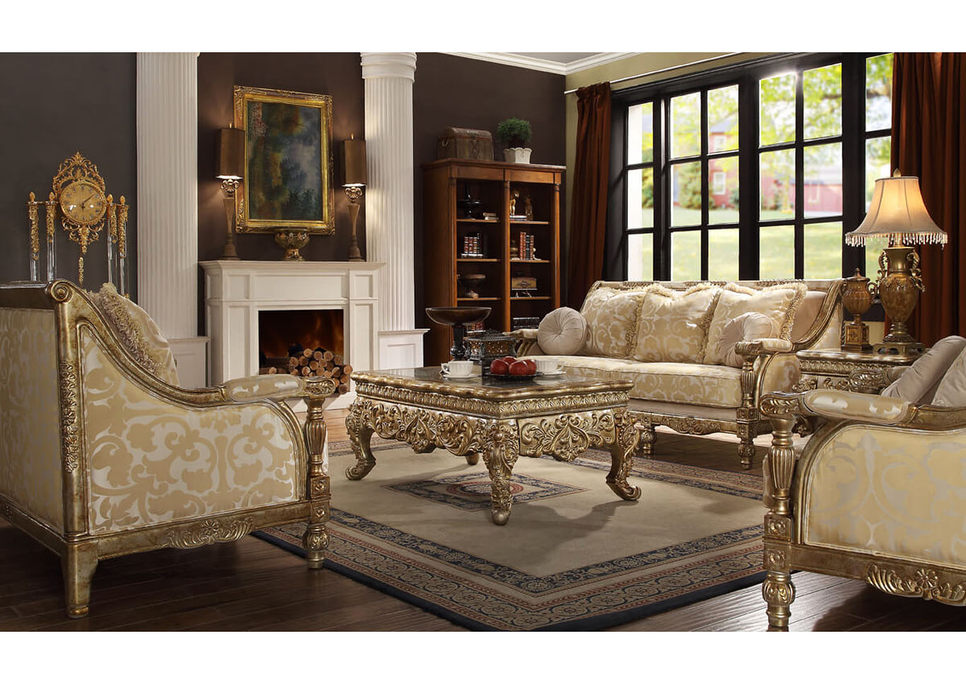 Metallic Bright Gold Arm Chair,Homey Design