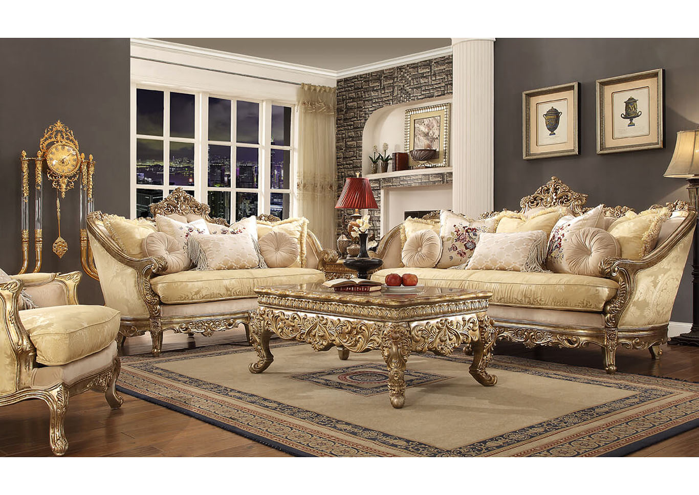 Metallic Bright Gold Sofa,Homey Design