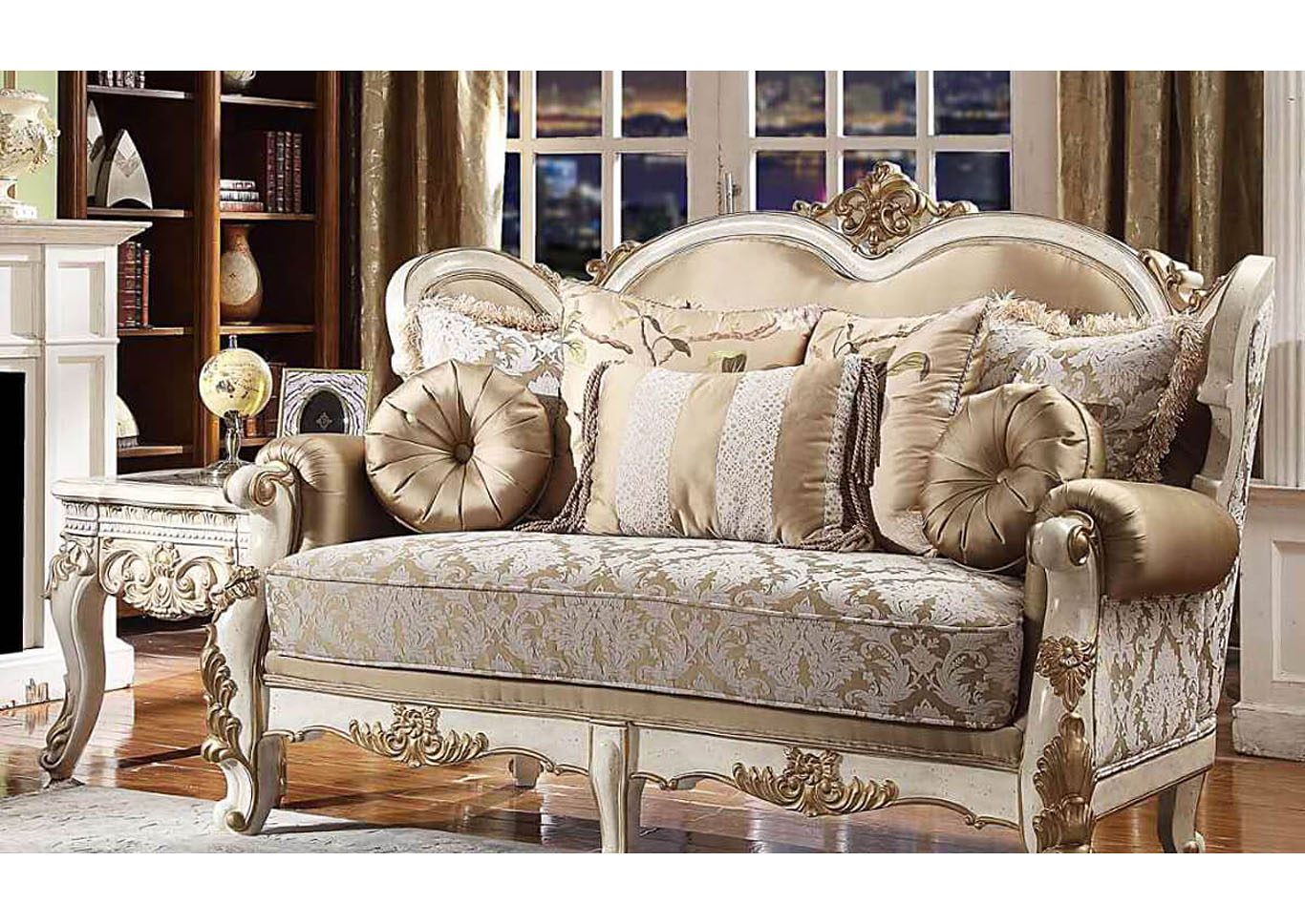 Vintage White Loveseat,Homey Design