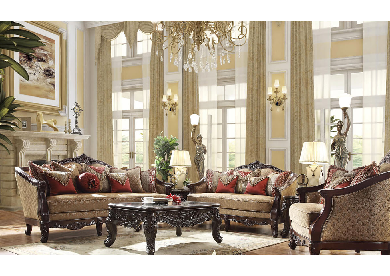 Extra Dark Walnut & SM Hazelnut Sofa,Homey Design
