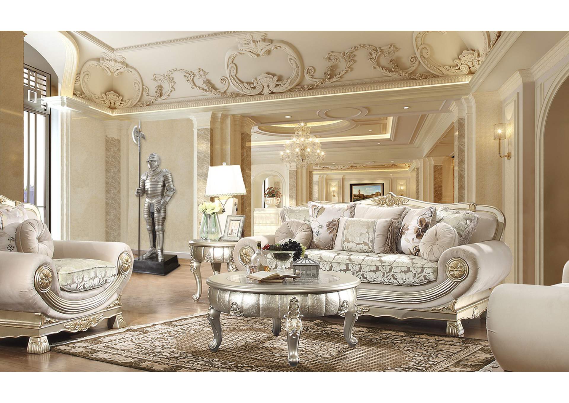 Belle Silver Arm Chair,Homey Design