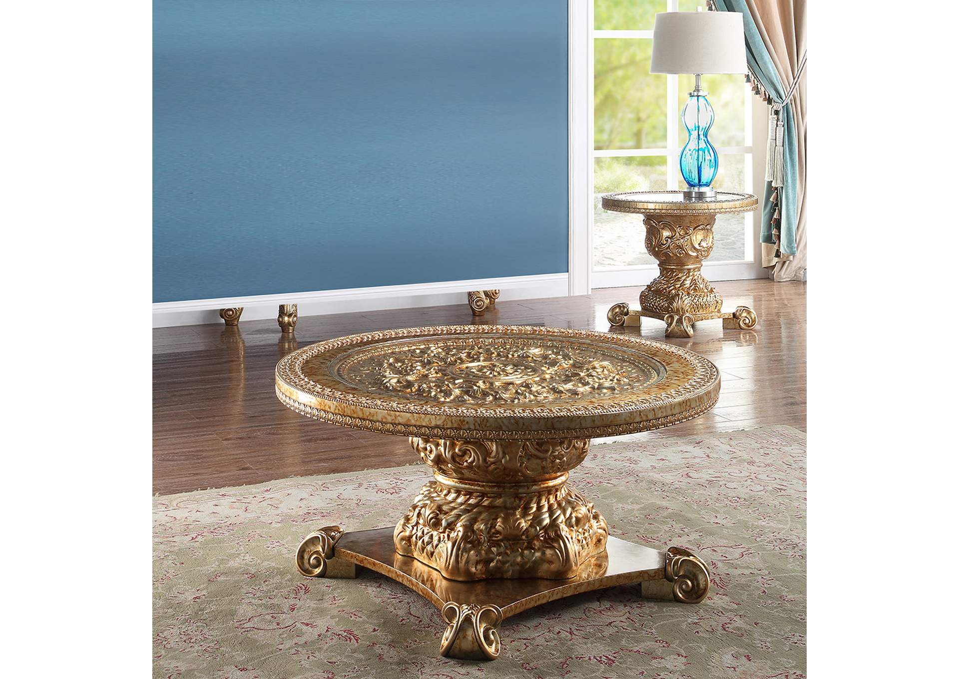 Golden Mix 3 Piece Coffee Table Set,Homey Design