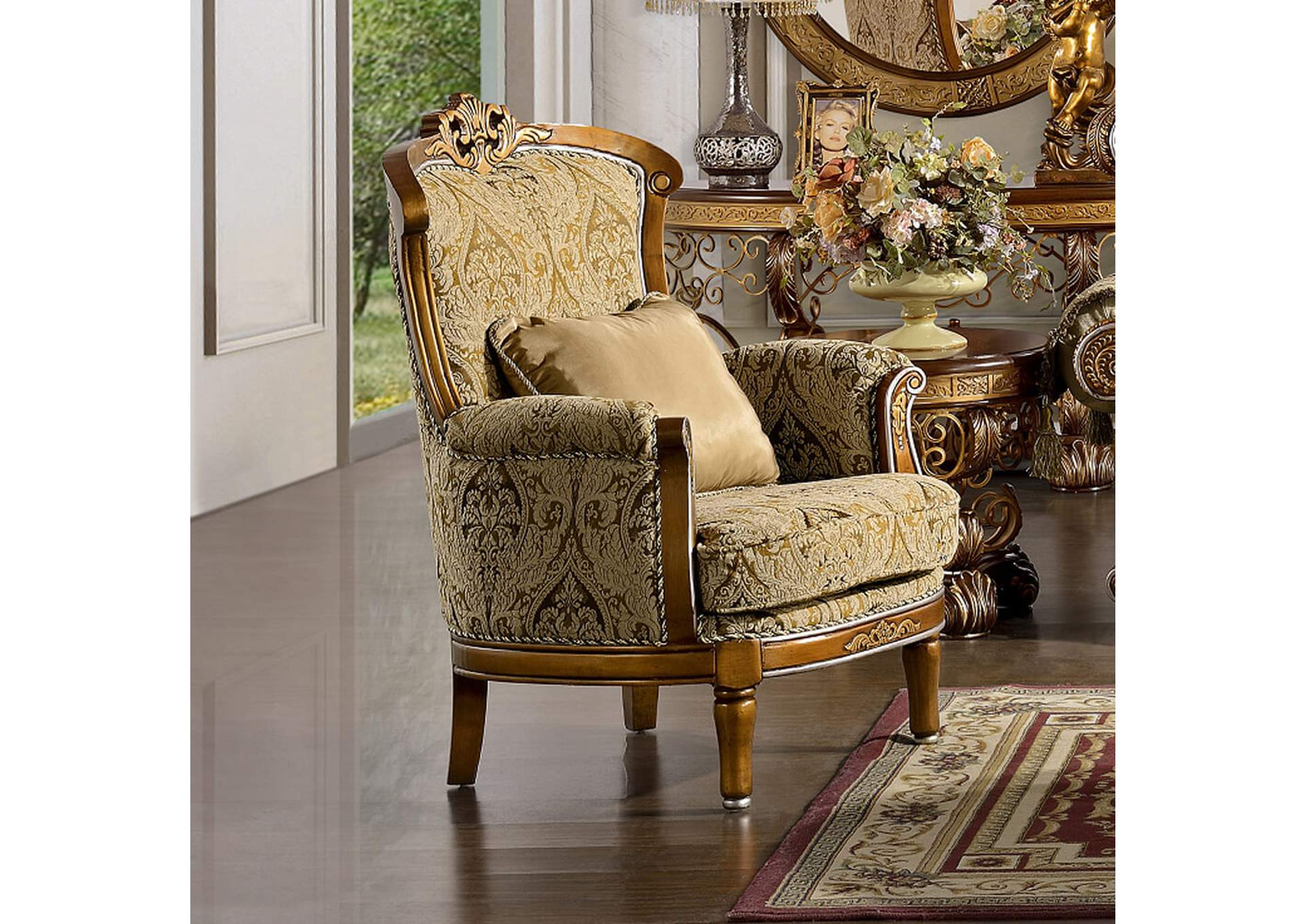 Medium Golden Tan Chair,Homey Design