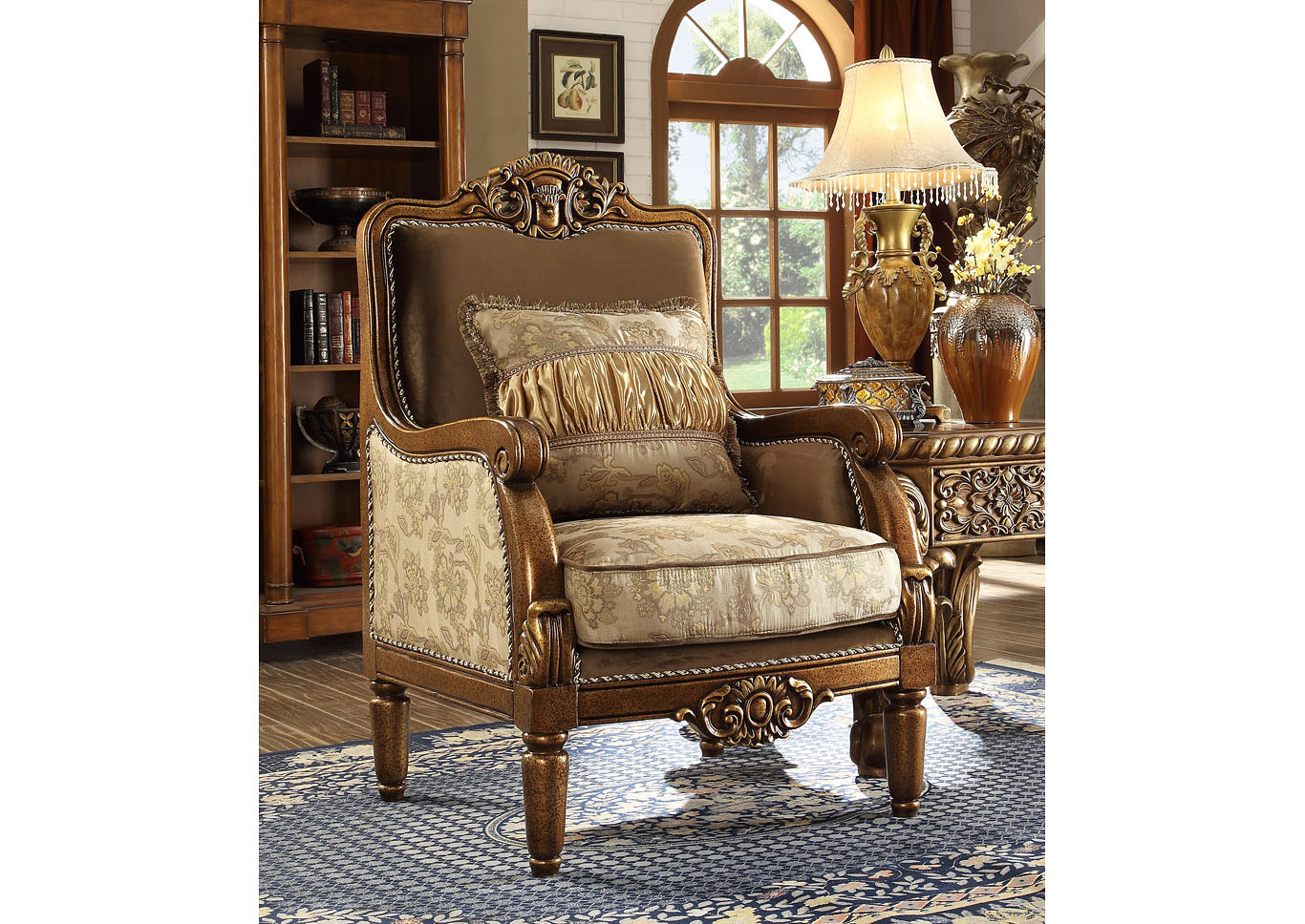 Antique Gold Arm Chair,Homey Design