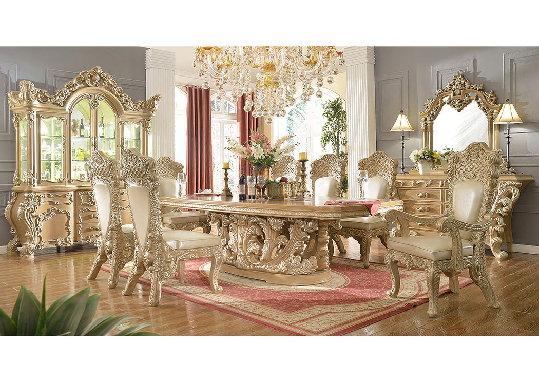 Gold Cream Dining Table Gaby S Furniture, Gold Dining Table Set
