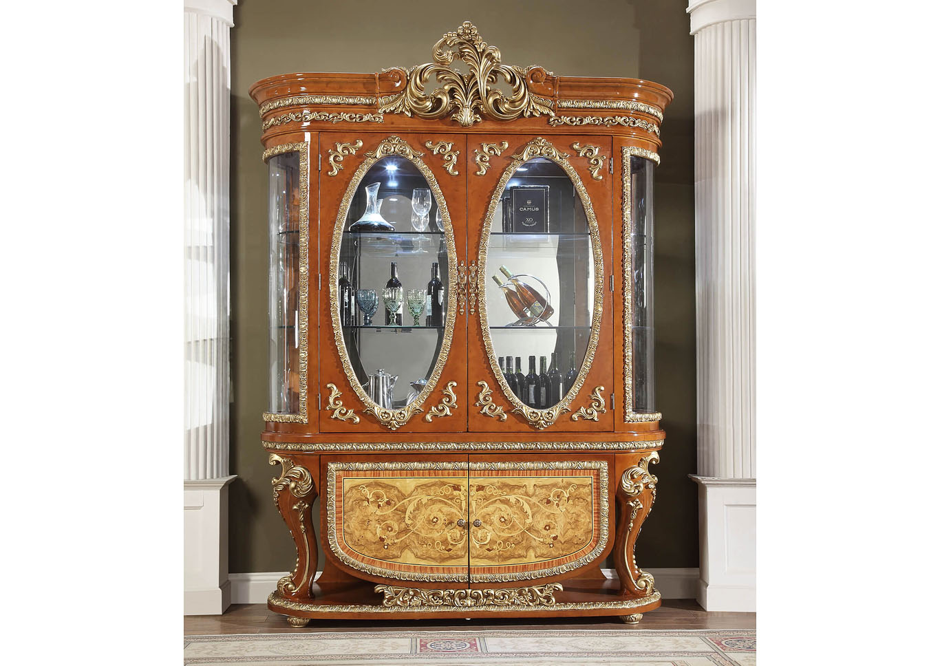 Gold China Cabinet,Homey Design