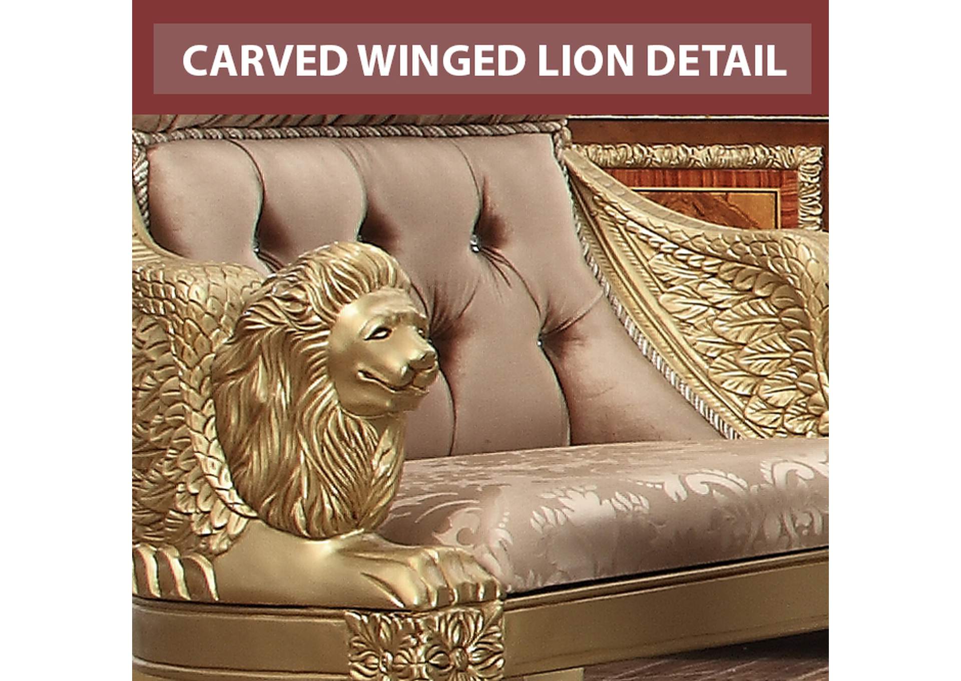Metallic Bright Gold&Amp; Med Golden Tan Arm Chair,Homey Design