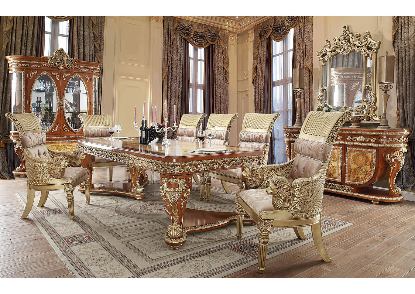 Gold Arm Dining Chairs [Set of 2],Homey Design