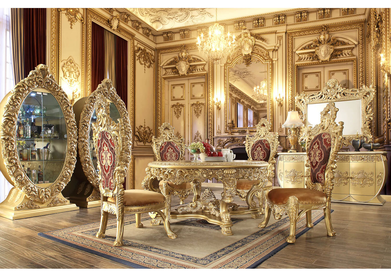 Metallic Bright Gold Buffet,Homey Design