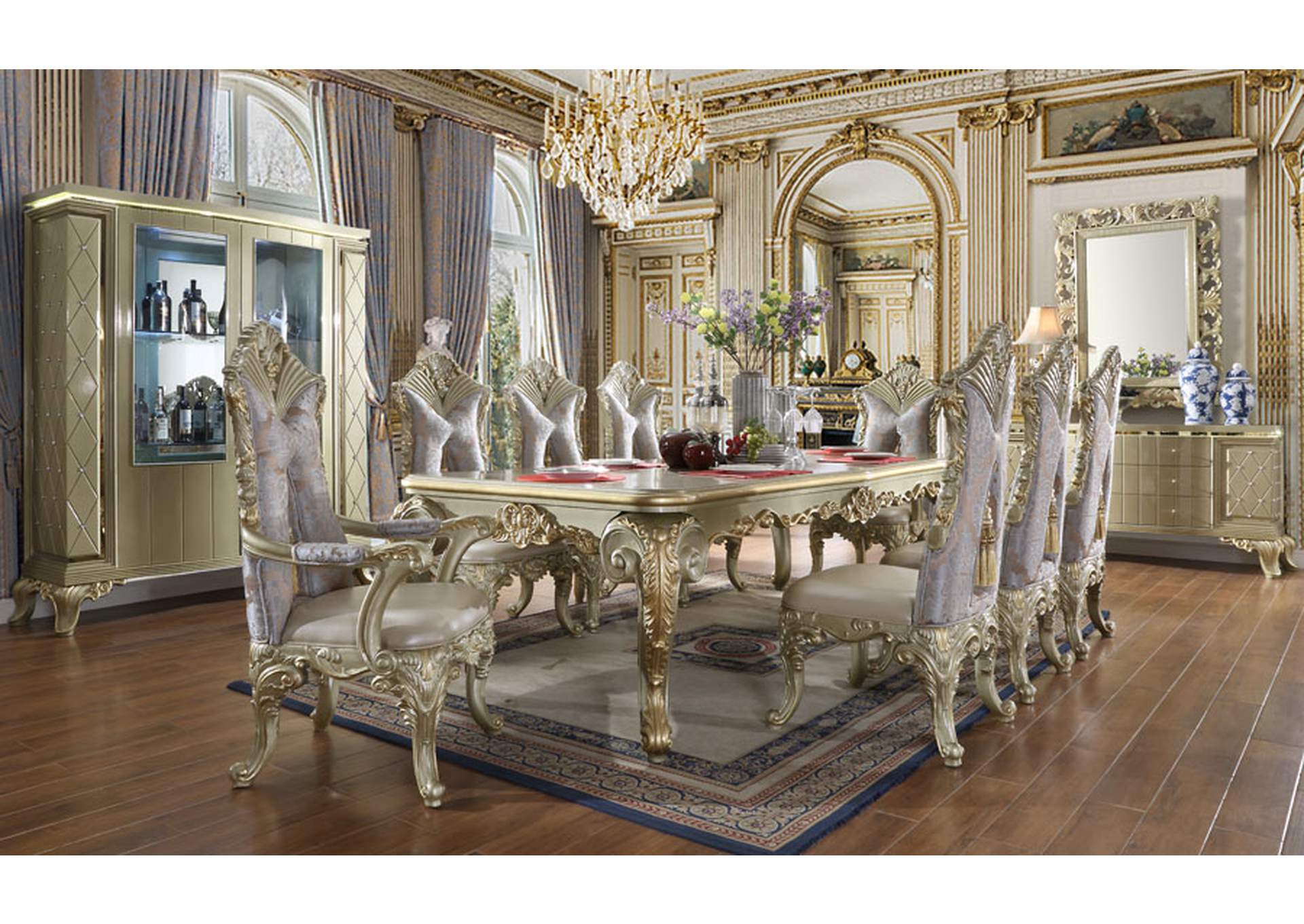 HD-8092 - 9Pc Dining Room Set<Br> <Font Color="Red">(Special Order)</Font>,Homey Design