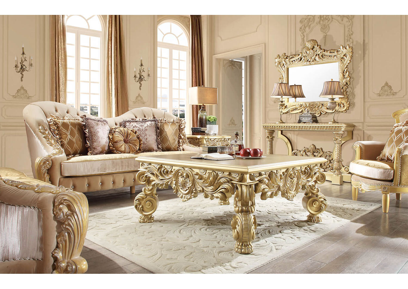 Metallic Antique Gold Sofa,Homey Design