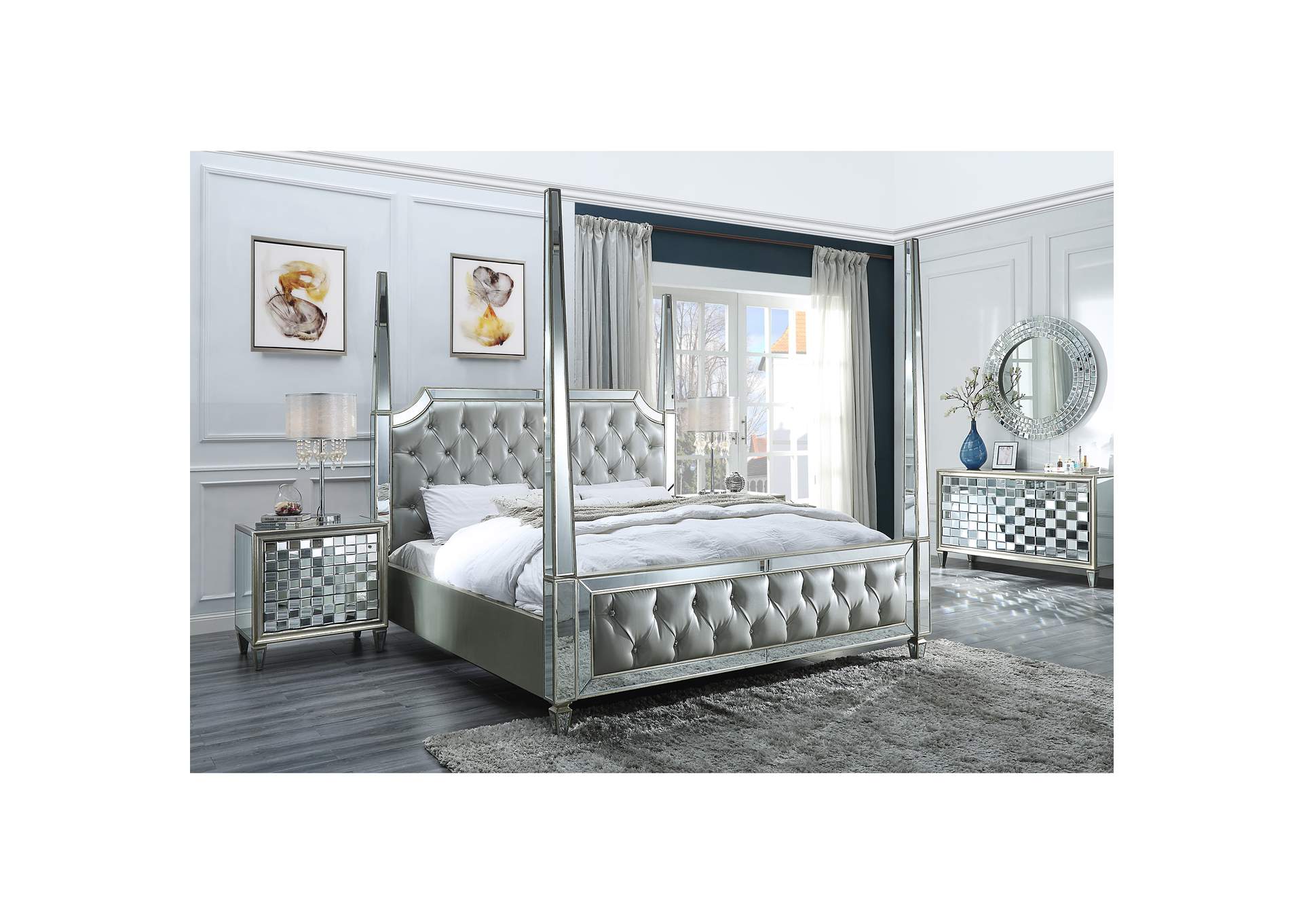 Mirror 5 Piece Bedroom Set,Homey Design
