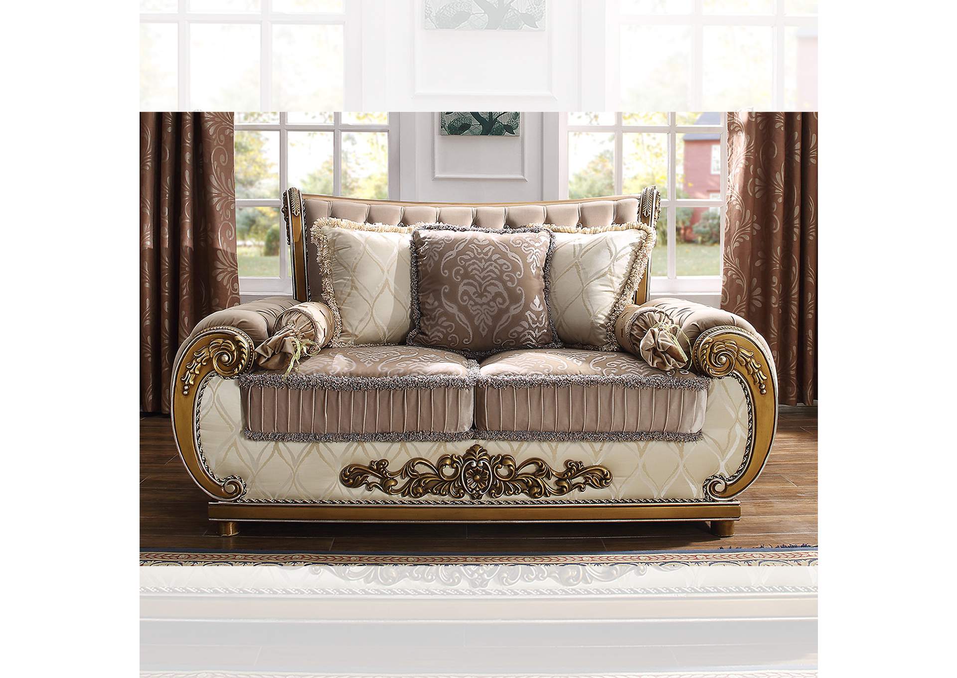 Perfect Brown 3 Piece Sofa Set,Homey Design