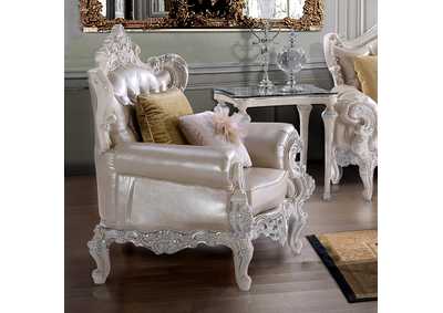 Image for Antique White Arm Chair