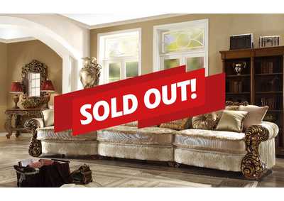 Image for Metallic Antique Gold Sectional Sofa