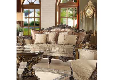 Image for Metallic Antique Gold; Perfect Brown Loveseat